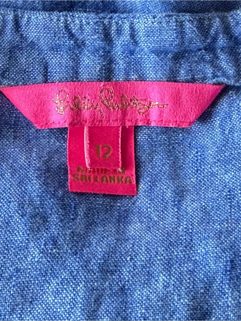 Lilly Pulitzer Mialeigh Linen Tunic Top Size 12 Puff Sleeve Beckon Blue EUC - Picture 6 of 9